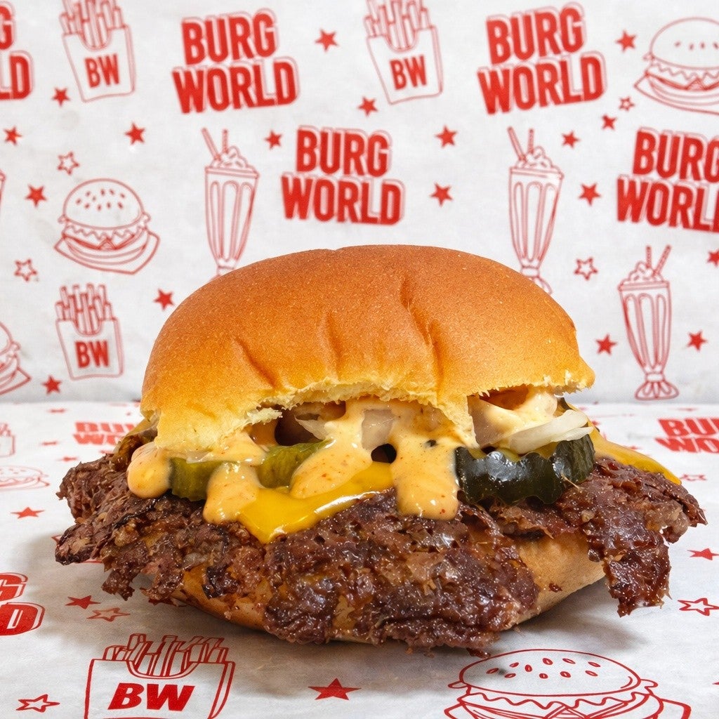 The Og Smash Burg on Burg World wrapping paper